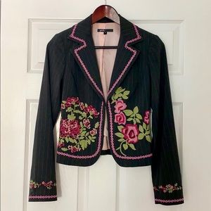 🪷Pinstripe embroidered jacket Yank American 1/2